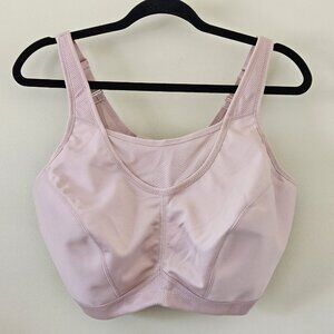 Glamorise Bra 44DD Beige 1066 Full Figure No Bounce Camisole Unwired Sports Bra